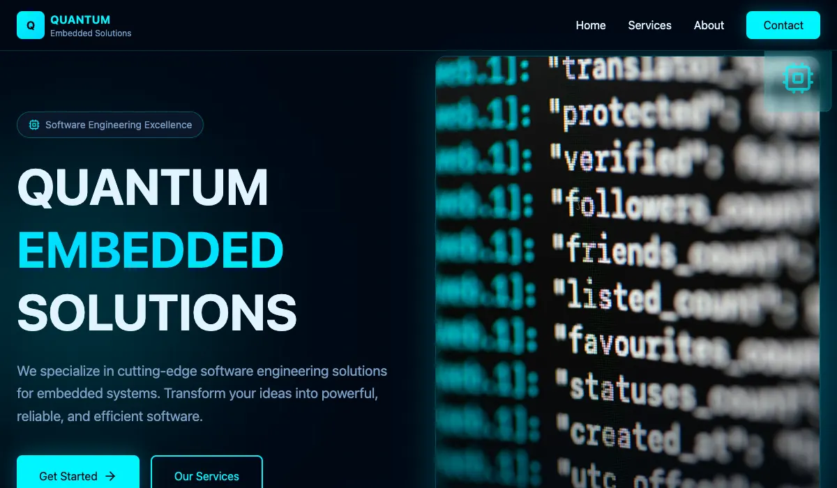 Captură a site-ului Quantum Embedded Solutions